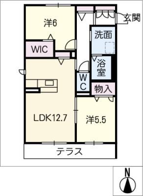 THE PARK RESIDENCE 138(2LDK/1階)の間取り写真