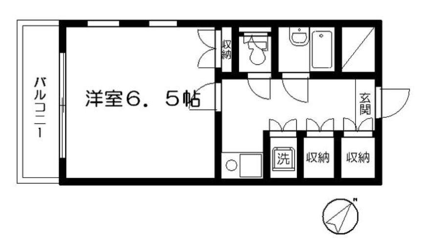 南大塚2丁目貸マンション(1K/2階)の間取り写真