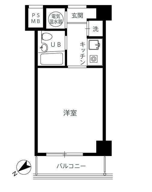 ライオンズマンション東池袋第2(1K/8階)の間取り写真