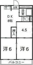 第3神野ハイツ(3DK/2階)の間取り写真