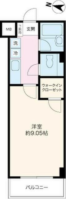 フィオーレ本駒込(1K/2階)の間取り写真