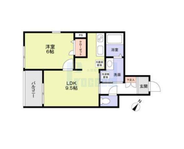 M.E MAISON(1LDK/2階)の間取り写真