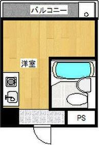 コーポフェルメール(ワンルーム/4階)の間取り写真