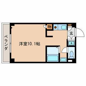 ヒルサイドコート西品川(ワンルーム/4階)の間取り写真