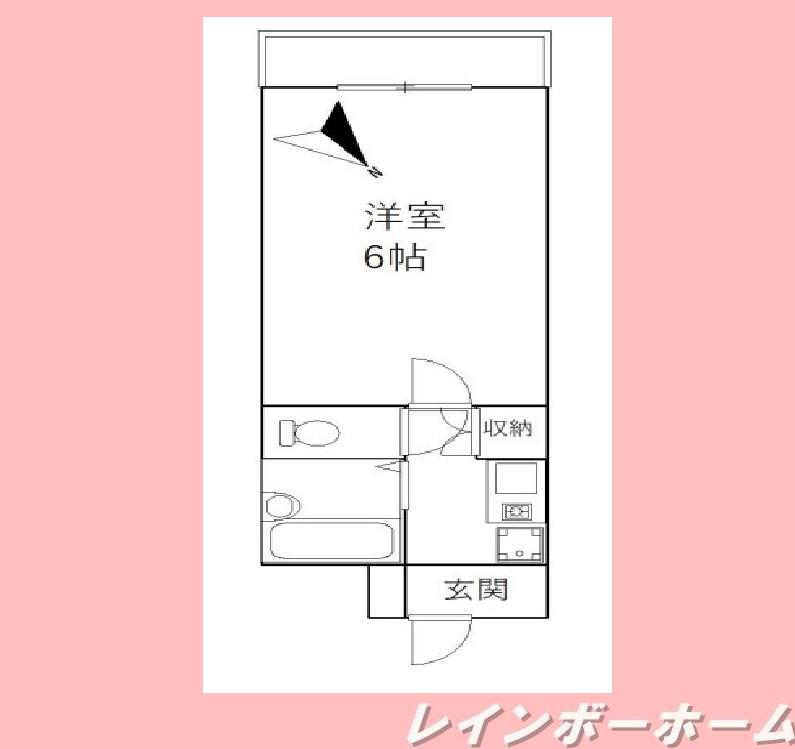 フローレンスビレッジIII(1K/4階)の間取り写真