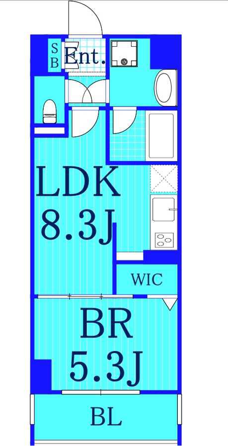 ベイビュー菊名(1LDK/2階)の間取り写真