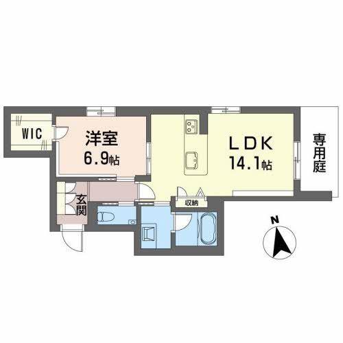 シャーメゾンステージ吹上(1LDK/1階)の間取り写真