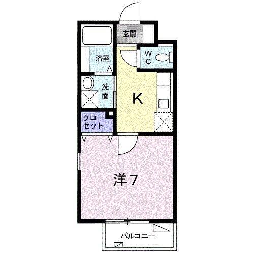 コリーダ.S(1K/2階)の間取り写真