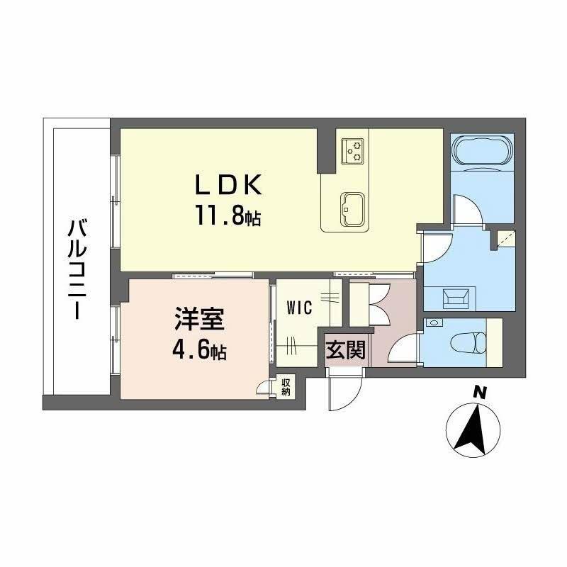 グランメゾンA(1LDK/2階)の間取り写真
