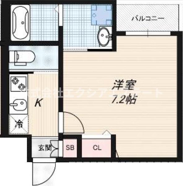 H-MAISON出来島II(1K/3階)の間取り写真