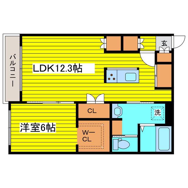 RFINON17(1LDK/5階)の間取り写真