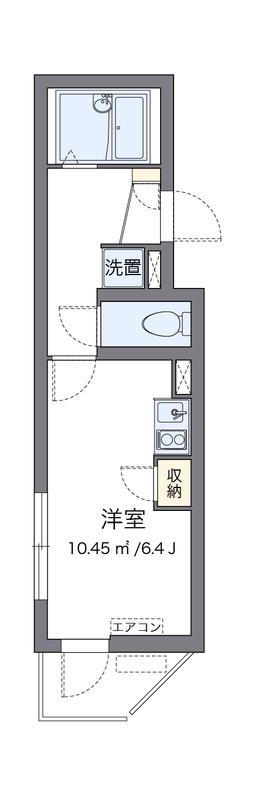 クレイノ根岸 セレッソ(ワンルーム/2階)の間取り写真