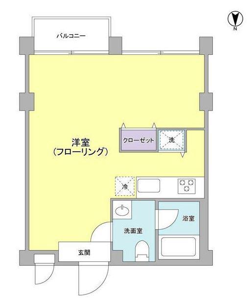 元住吉アートフラッツ(ワンルーム/2階)の間取り写真