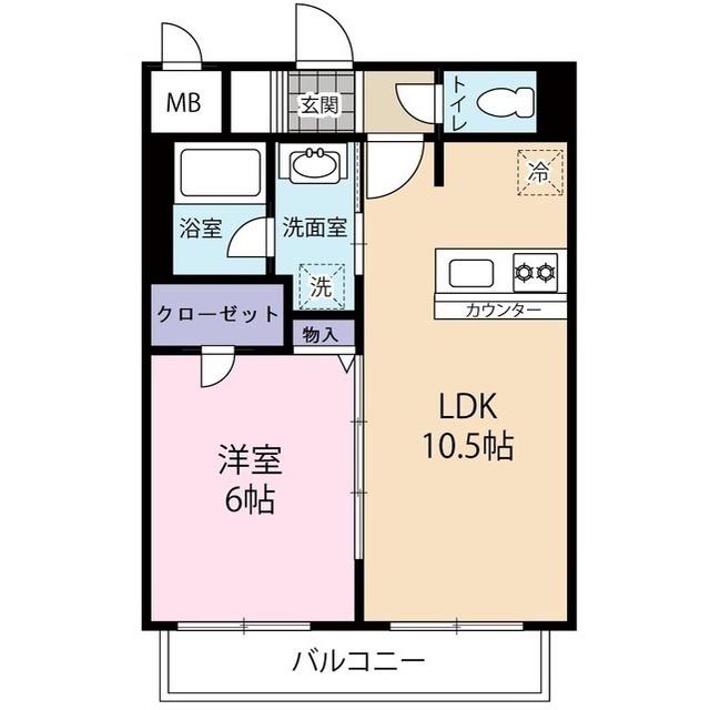 グランド・ソレーユ根岸台(1LDK/3階)の間取り写真