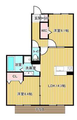 ＪＲ山陽本線 大久保駅(兵庫) 徒歩15分 3階建 築6年(2LDK/1階)の間取り写真