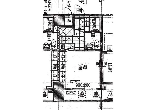 東通レジデンス芝(1K/4階)の間取り写真