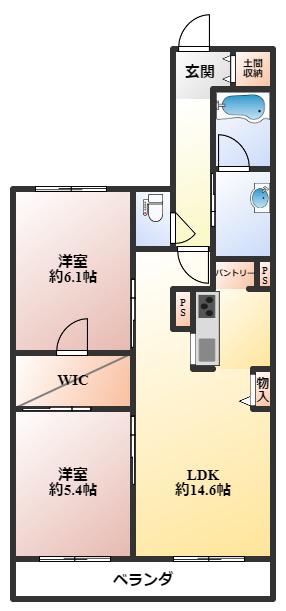 ヒノパティオ(1SLDK/1階)の間取り写真