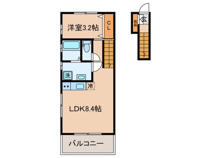 コーポ3110(1LDK/2階)の間取り写真