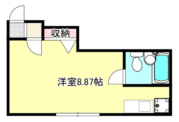 フラワーマンション(1K/4階)の間取り写真