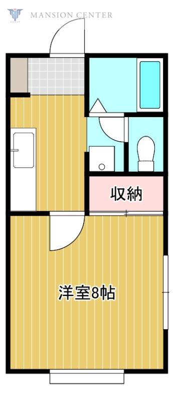 ハイツリモージュ紫竹(1K/1階)の間取り写真