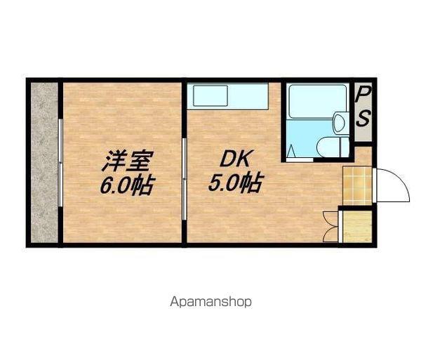 メゾン大今里(1DK/2階)の間取り写真