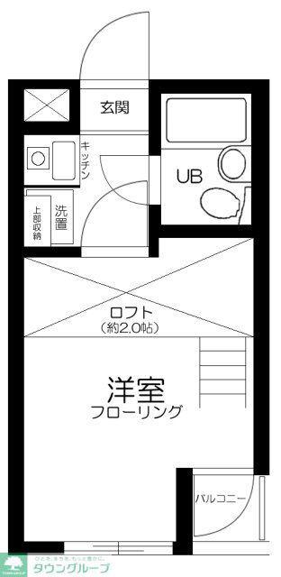 ライブコア赤羽(1K/2階)の間取り写真