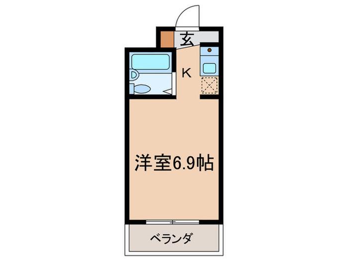 ピボット ヴァンベール(1K/2階)の間取り写真