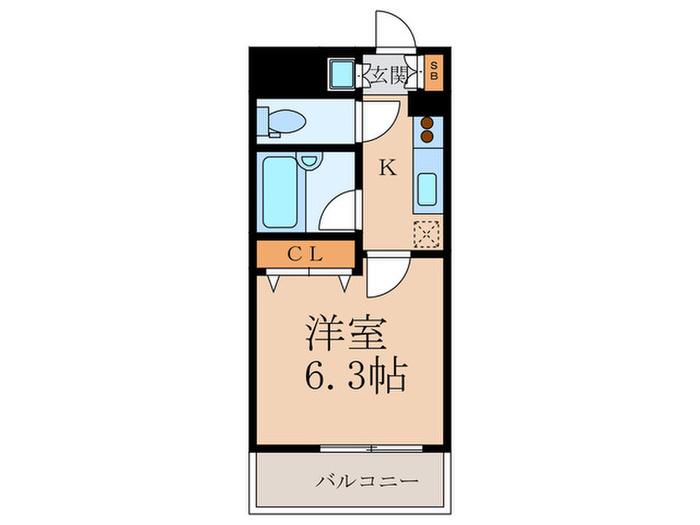 プロスペクト・グラーサ広尾(1K/7階)の間取り写真