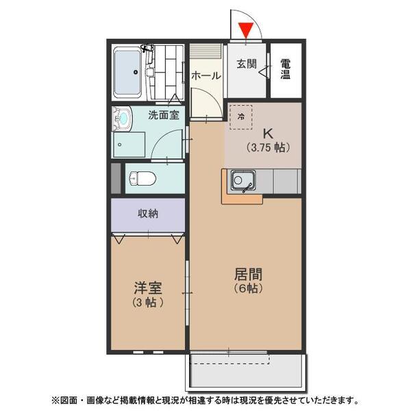 セマンス(1LDK/1階)の間取り写真