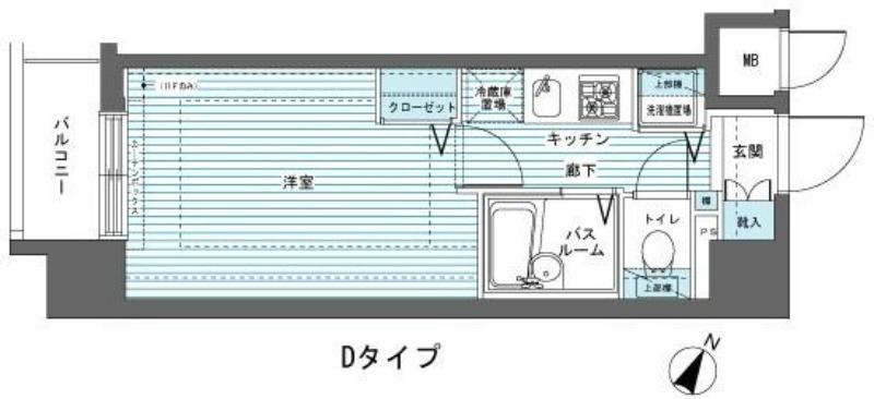 トーシンフェニックス芝浦ベイフォート(1K/9階)の間取り写真