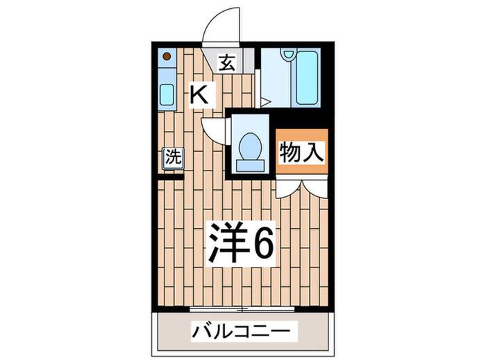メゾンYKS(1K/2階)の間取り写真