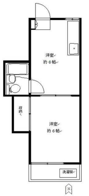 ハイツ大森(1DK/1階)の間取り写真
