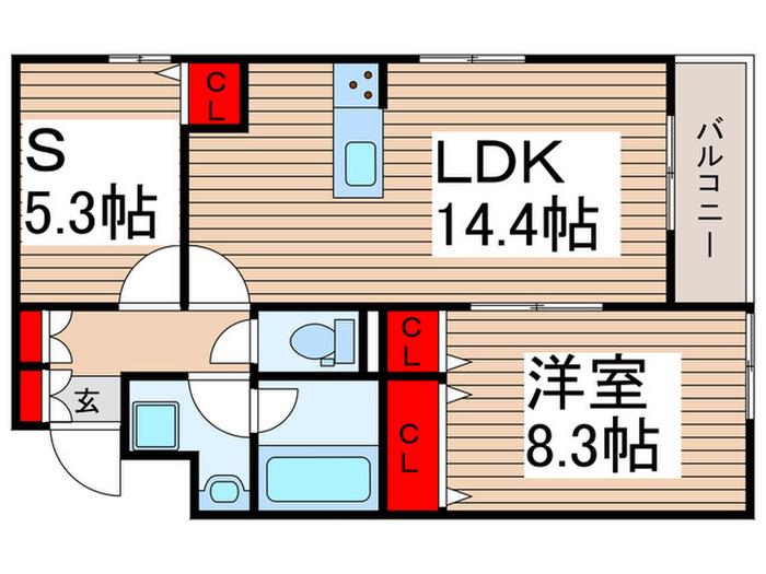 アークパレス(1SLDK/3階)の間取り写真