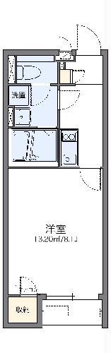 レオネクストアビタシオンΑ(1K/2階)の間取り写真