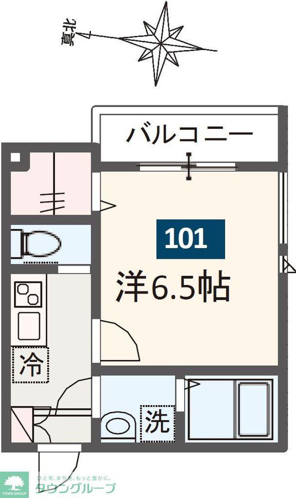 MELDIA南行徳(1K/1階)の間取り写真
