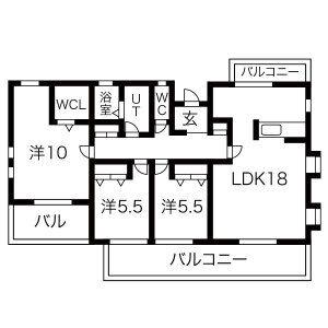 プラネックスユマニテ(3LDK/3階)の間取り写真