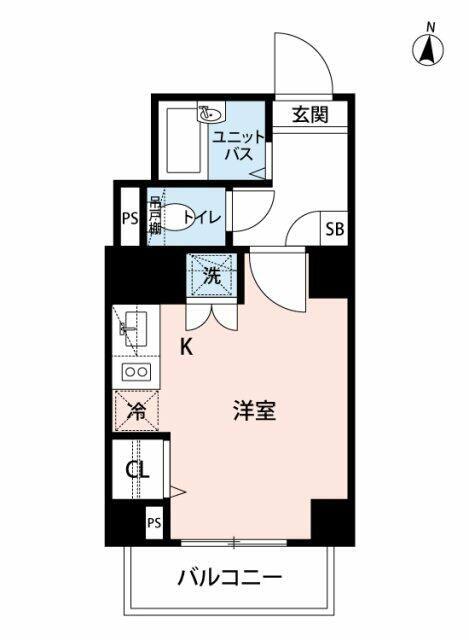 VERONA信濃町LUSSO(1K/4階)の間取り写真