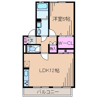 コーエイ・ラポール日吉弐番館(1LDK/2階)の間取り写真