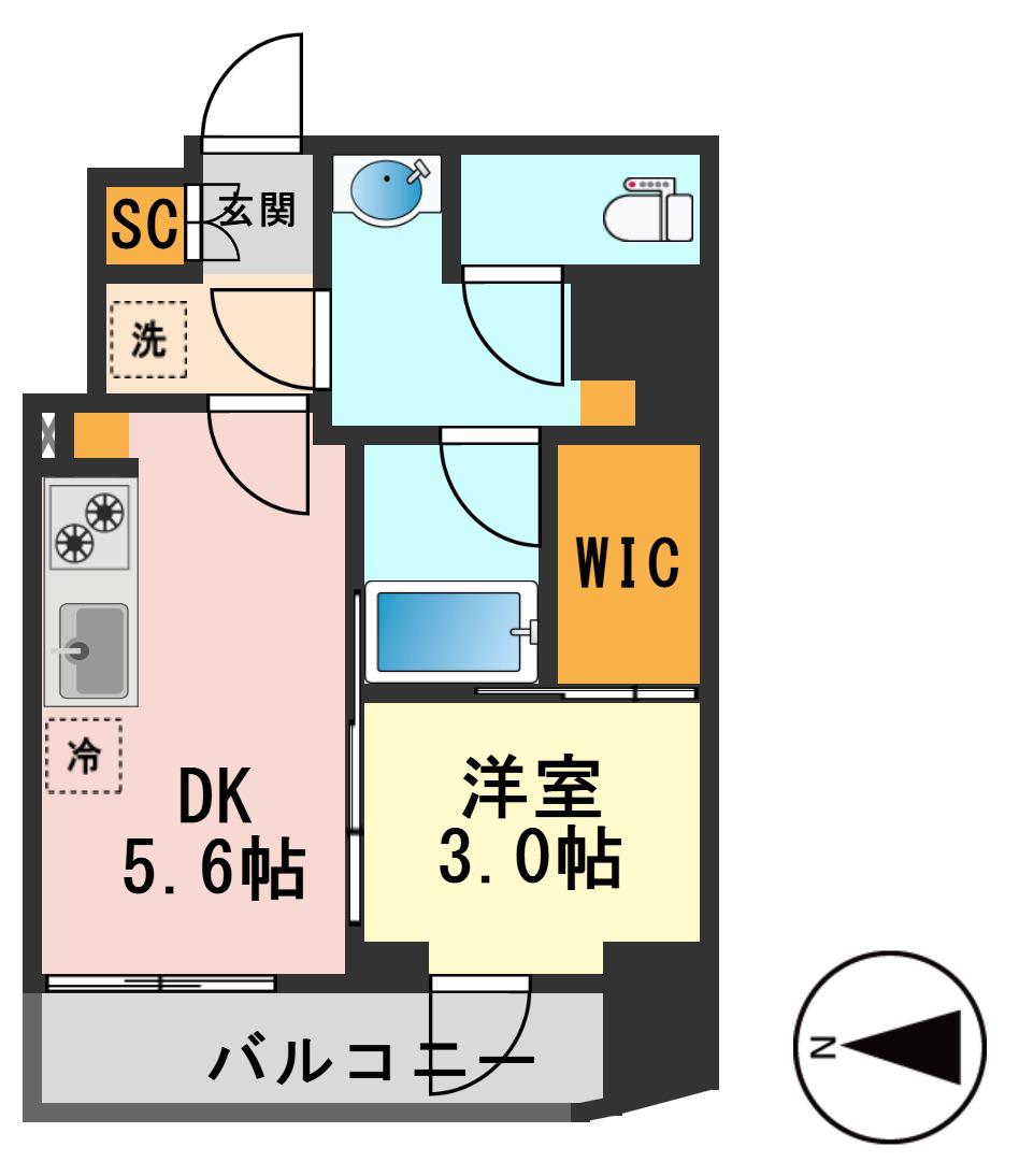 GRAN PASEO 小岩(1DK/3階)の間取り写真