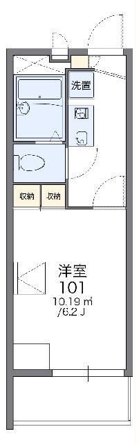 レオパレスフォンティーヌ(1K/3階)の間取り写真