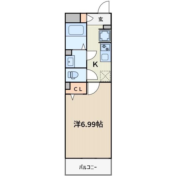 MAISON FLEURISSANTE(1K/1階)の間取り写真