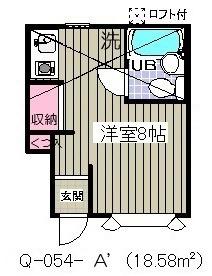 ローズアパートC(ワンルーム/1階)の間取り写真