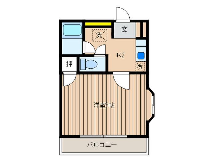アミューズメント松島(1K/1階)の間取り写真