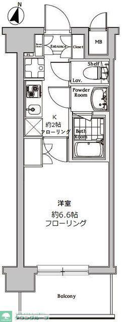 N-STAGE獨協大学前(1K/3階)の間取り写真
