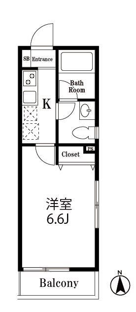 リフィル中野新橋(1K/3階)の間取り写真