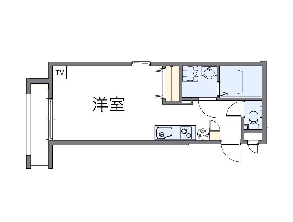 レオパレス別所新町LA1(1K/1階)の間取り写真