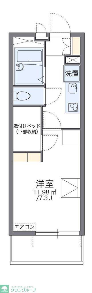 レオパレス元宮(1K/3階)の間取り写真