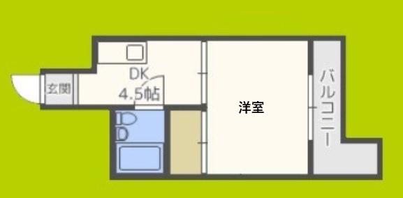 東洋プラザ蒲生(1DK/7階)の間取り写真
