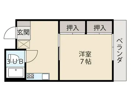 コーポ阿賀野(1K/2階)の間取り写真