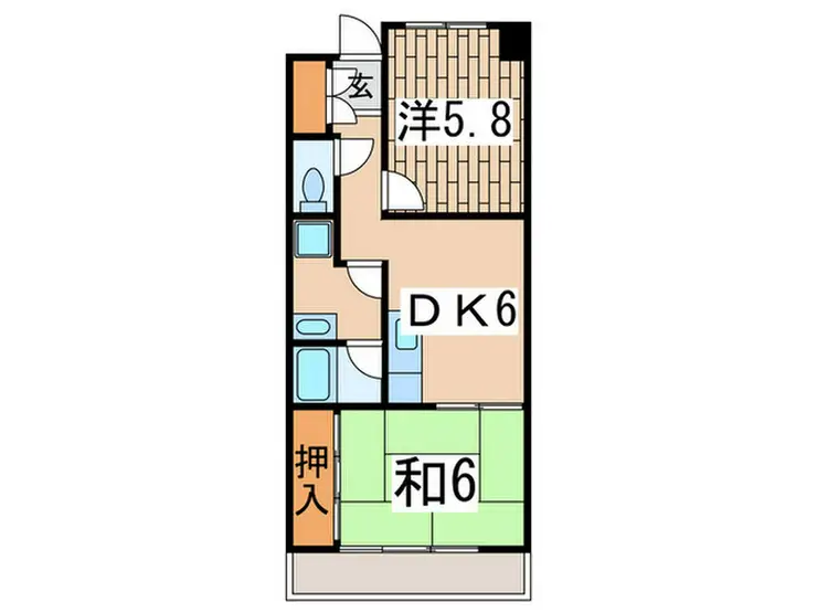 横尾マンション 4階階 間取り